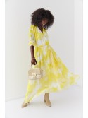 Yellow chiffon maxi dress 30890 - Online store - Boutique